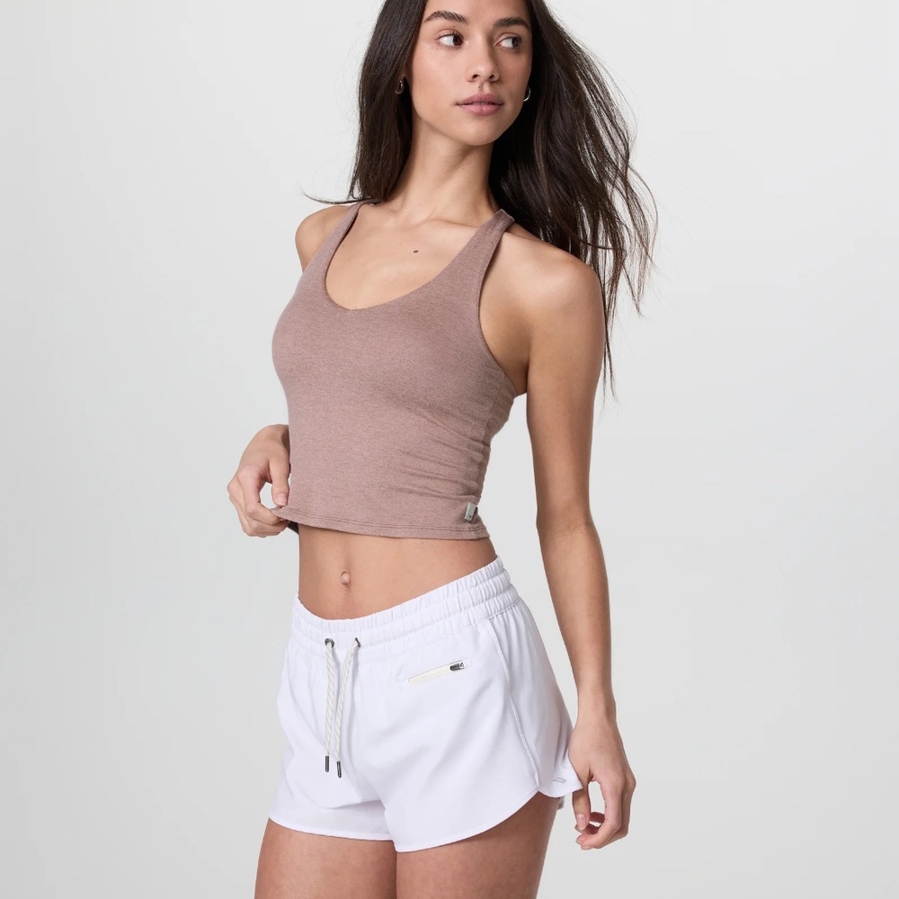 Vuori HALO PERFORMANCE CROP 2.0 Zion Rose Heather XS